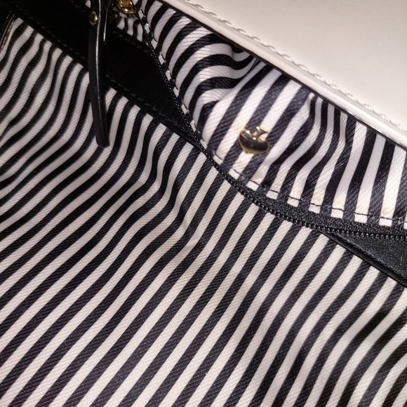 RARE! Kate Spade Crescent Street Lietta Leather Bag, Crisp Linen LIKE NEW - Picture 12 of 14